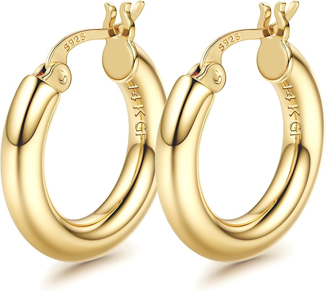 Boucles D'oreilles Argent 925 Doré