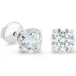 Boucles d'oreilles en diamant Bleu