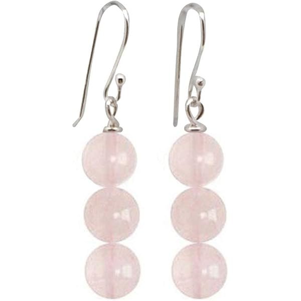 Boucles d'oreilles en perles de pierre naturelle triple faites à la main ...
