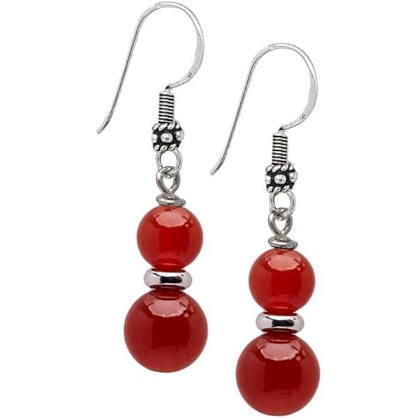 Boucles d'oreilles en perles de pierre naturelle triple faites à la main ...