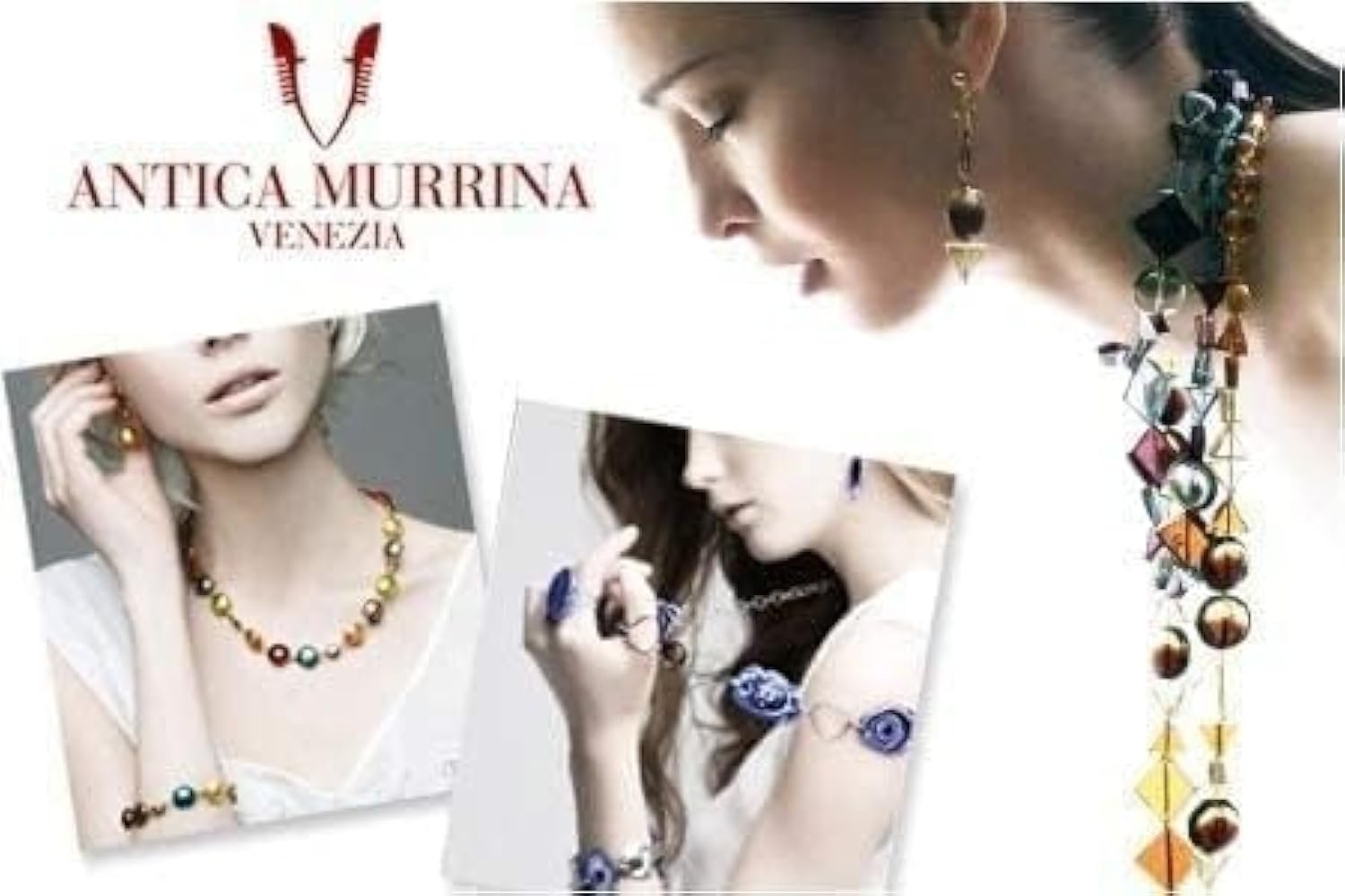 BOUCLES D'OREILLES FEMME EN VERRE DE MURANO ANTICA ...