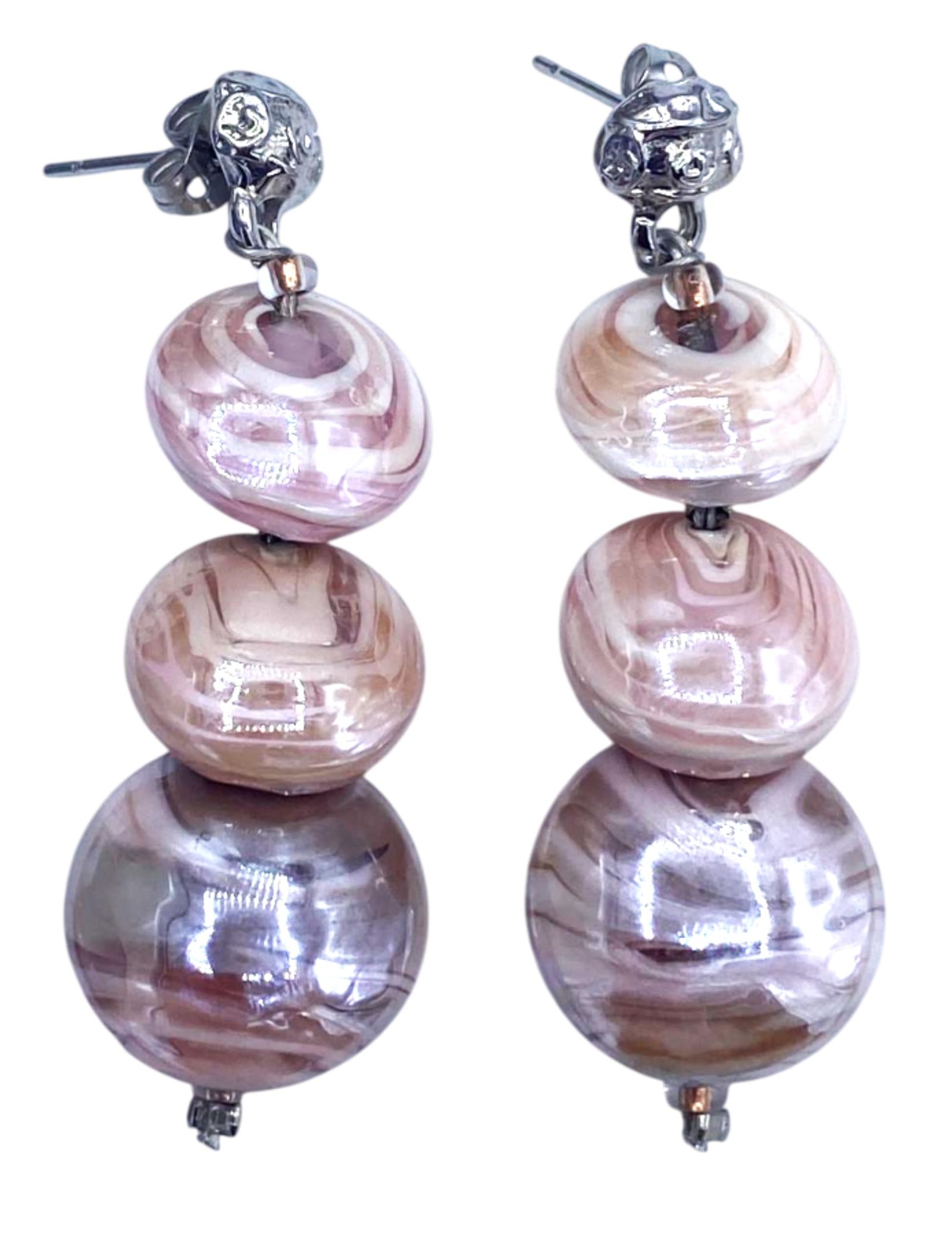 BOUCLES D'OREILLES FEMME EN VERRE DE MURANO ANTICA ...