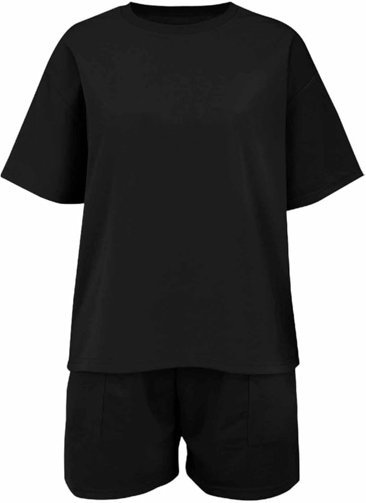 Boys Girls Summer Clothing Set 2 Pieces Cotton Solid Color Short ...