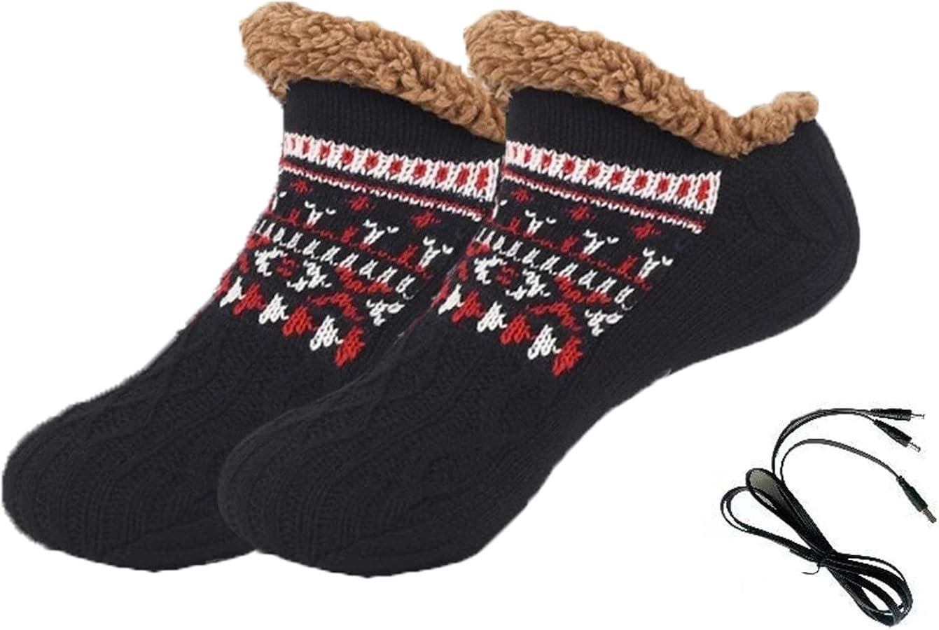 BQLFPOIHP Socks, Fleece-Lined Thermal Slippers Socks, Indoor ...