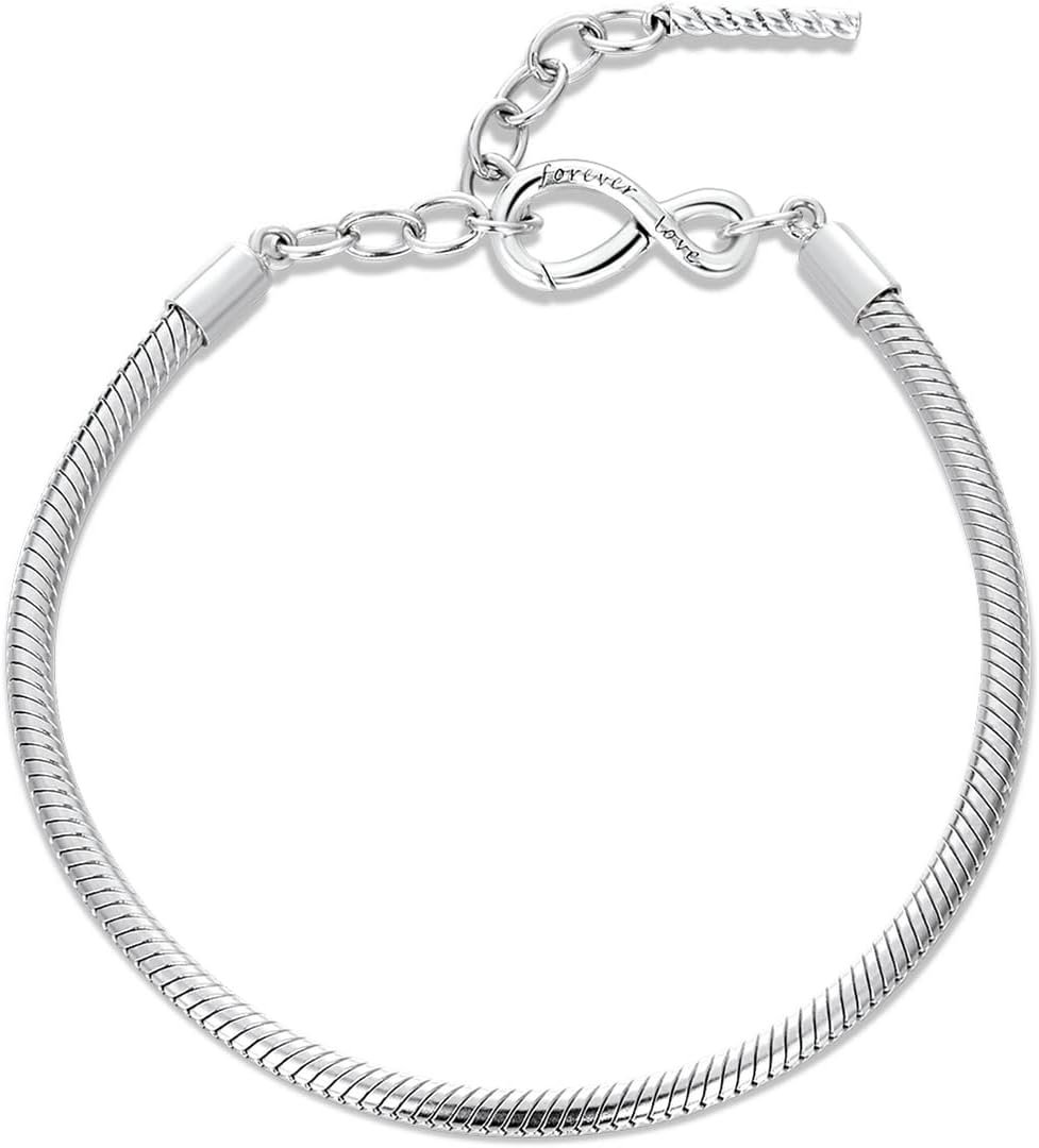 Bracelet en argent sterling 925 avec symbole de l'infini ...