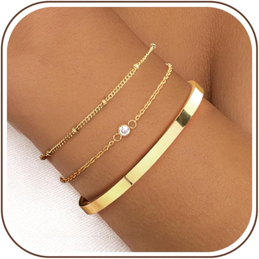 Bracelet Large Or : Bijoux