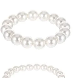 Bracelets de perles Blanc