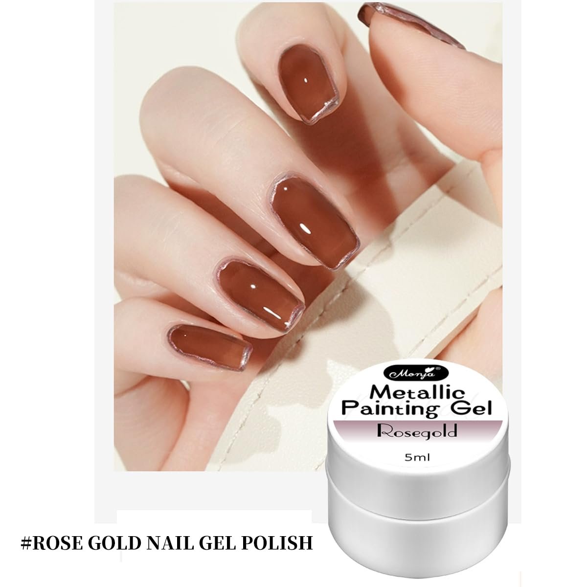 BSMKCL Metallic Painted UV Gel Nail Polish,3 Colors 3D ...