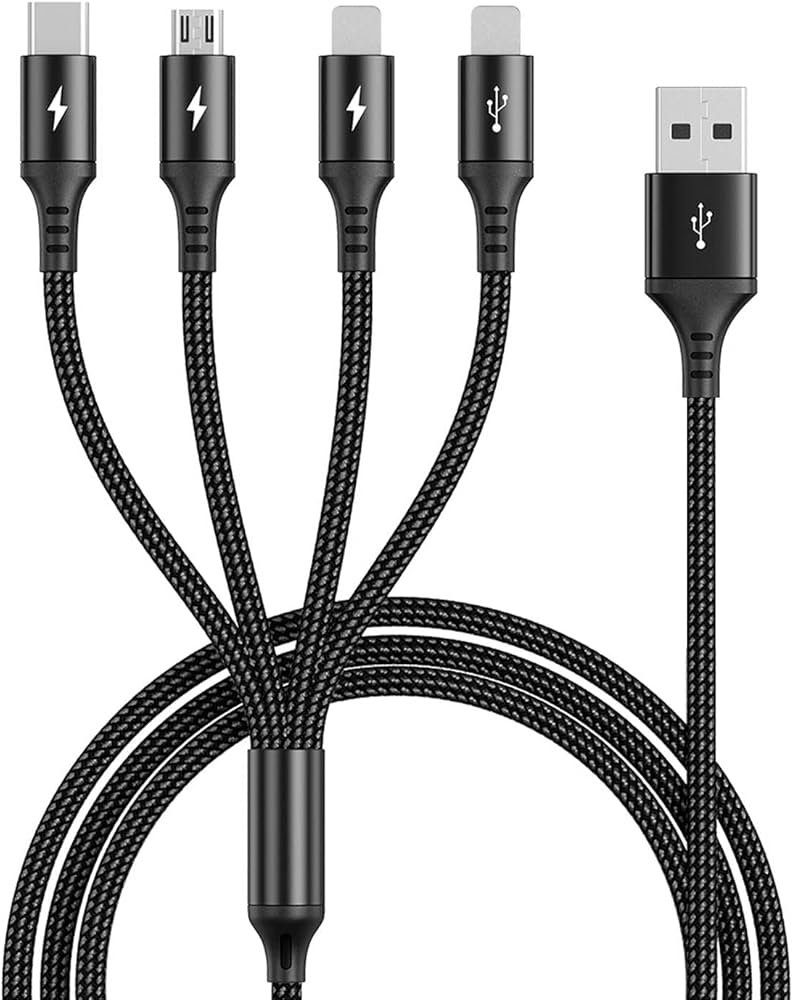 Câble Multi Chargeur,4 en 1 Câble Universel,[1.2M ...