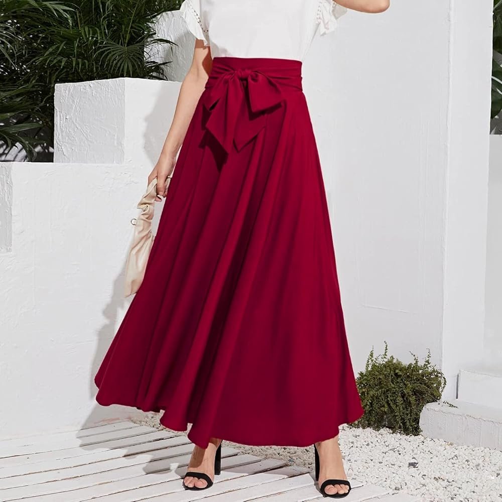 chiffon midi skirts for women elegant casual dresses for ...