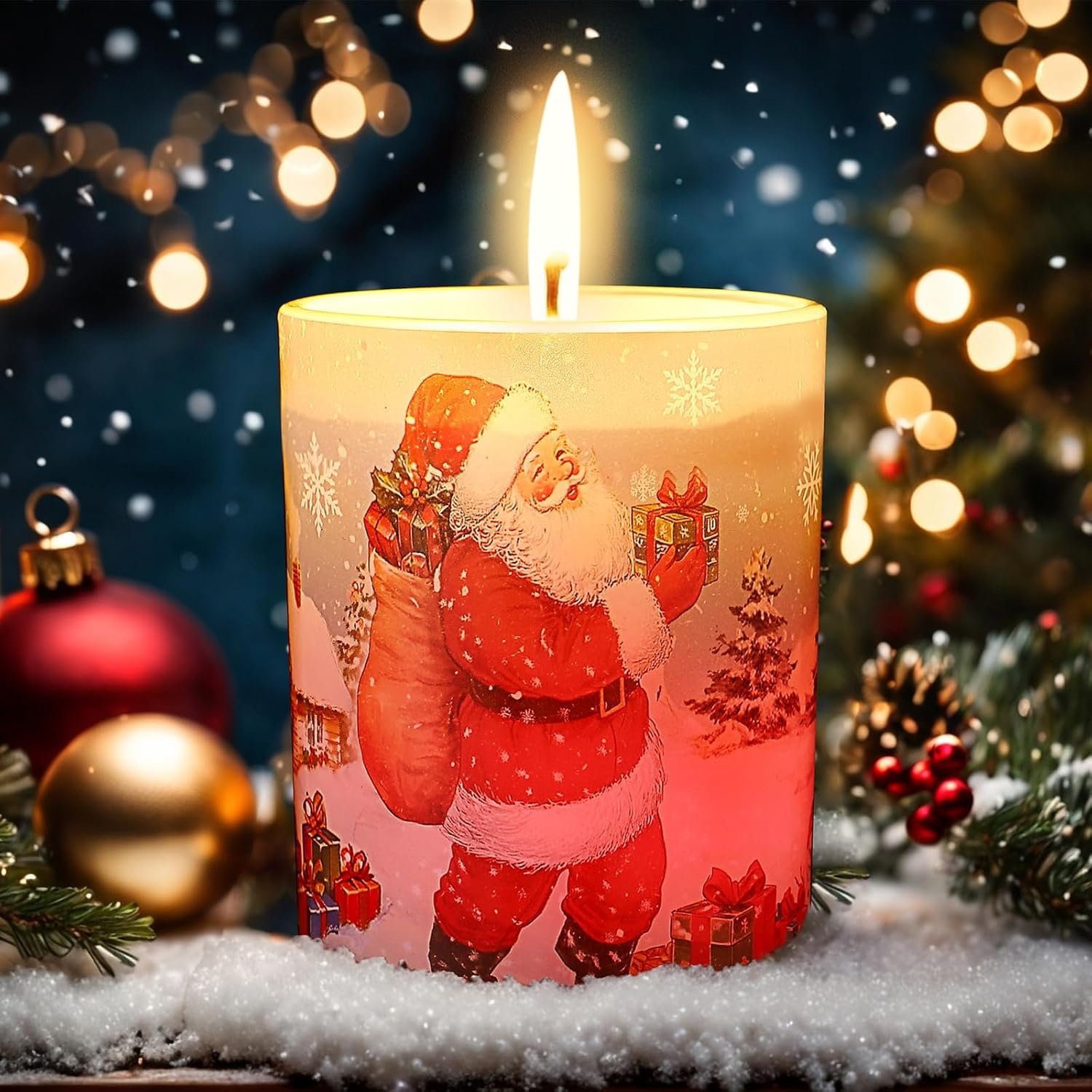 Christmas Theme Scented Candles, Soy Wax Sleep Candles, Large ...
