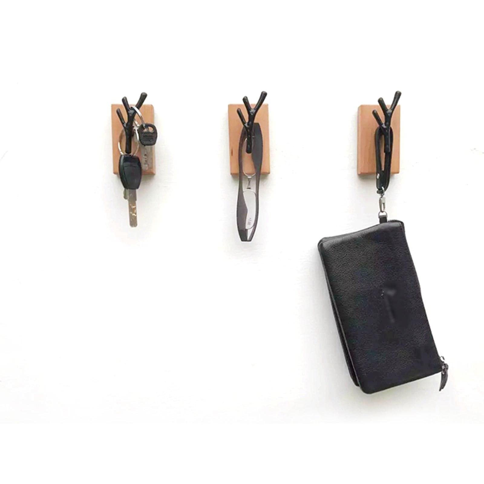 Clothes Coat Rack Wall Mount 6 Pack Home Storage Wall Mounted ...