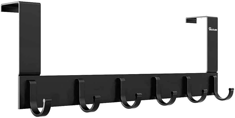 Coat rack 6 hooks, Over the Door Hanger - Anjuer
