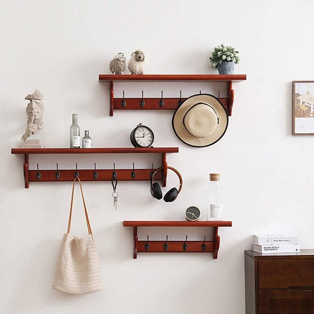 Coat Rack with Shelf Wall Mounted Coat Rack Rustic Wood ...