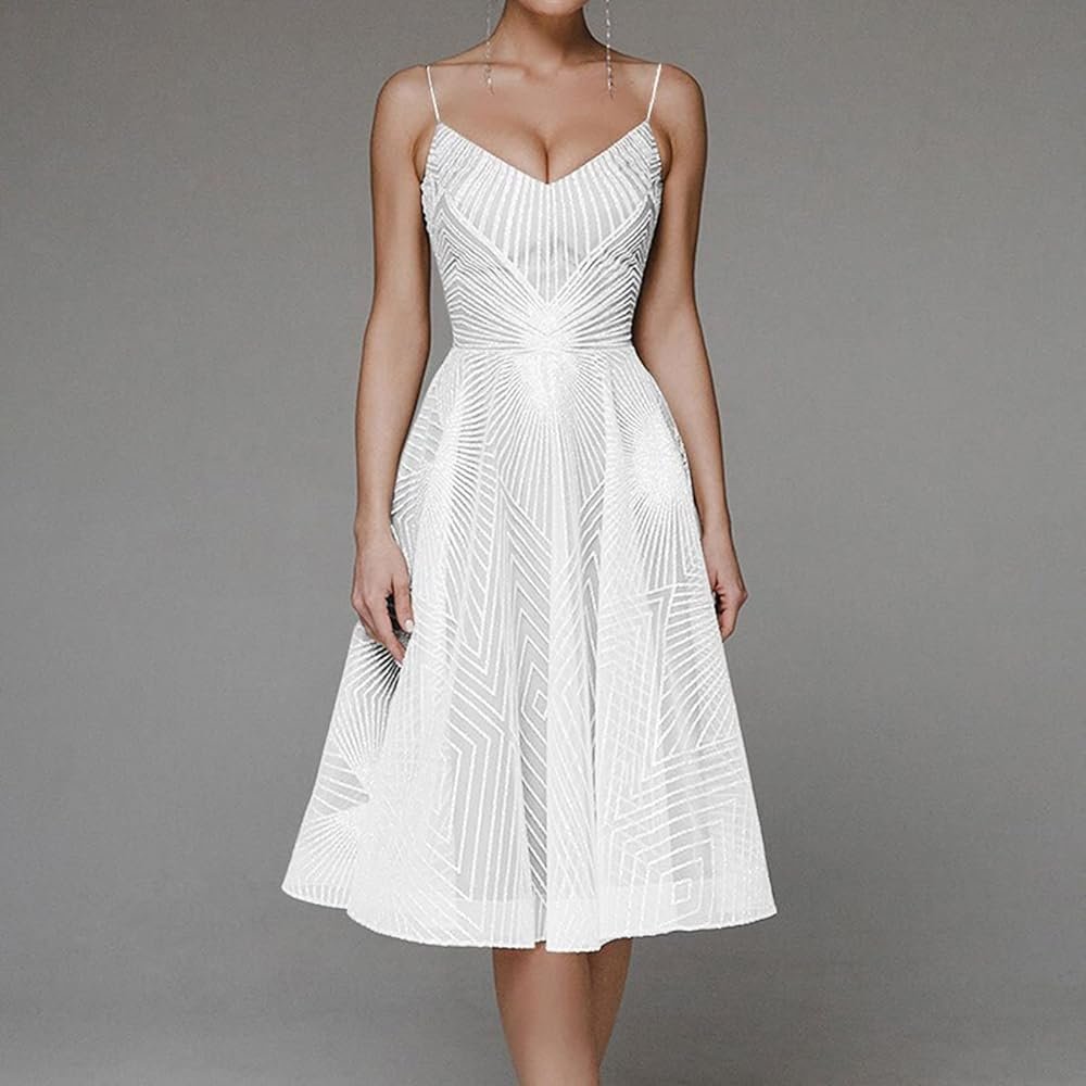 cocktail dresses for women swing dress festive dress spaghetti ...