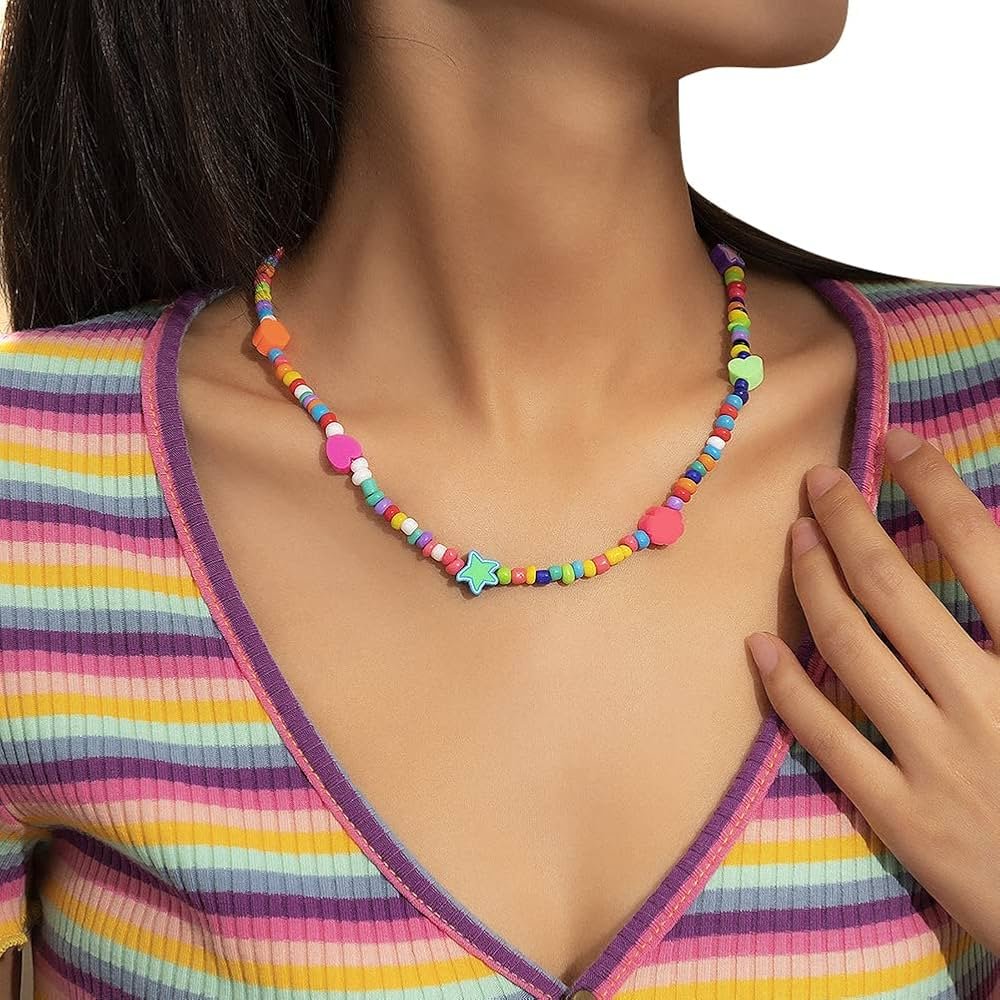 Collier Et Pendentif Coloree
