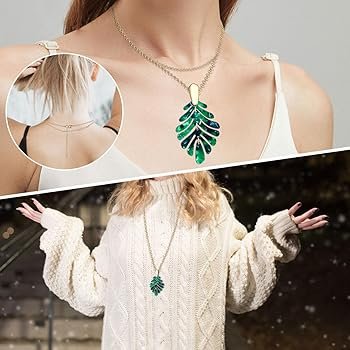 collier feuille verte cent accessoires assortis
