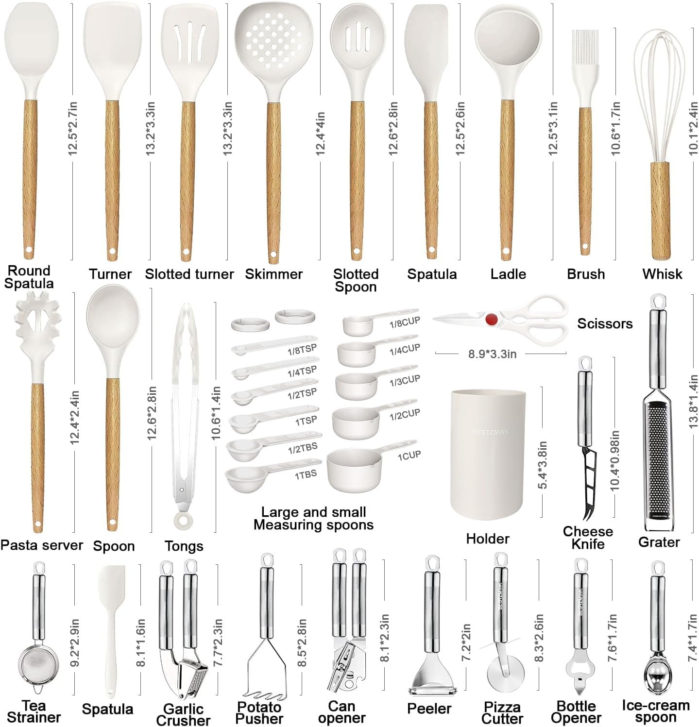 Cooking Utensils Collection Premium - Blanc