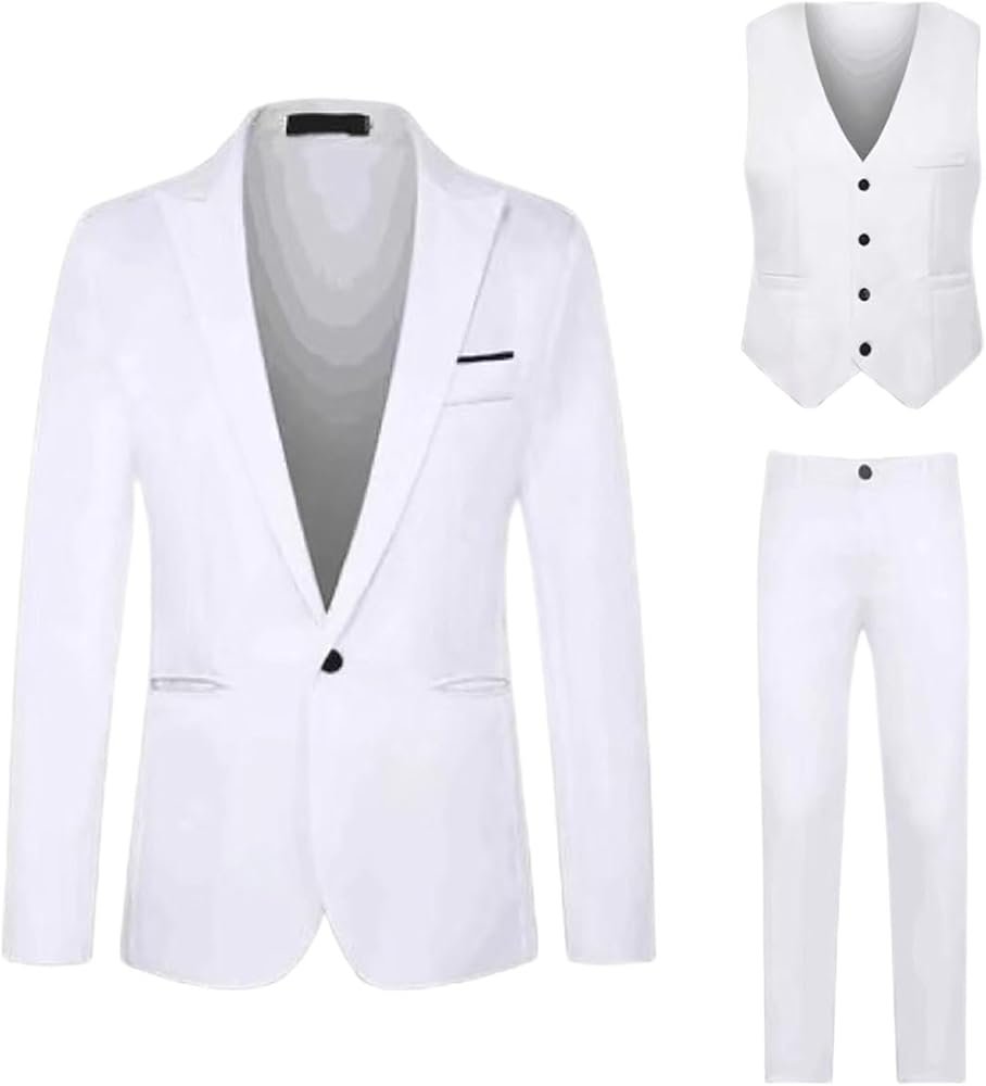 Costumes formels 3 pièces pour homme, coupe droite : costumes de ...