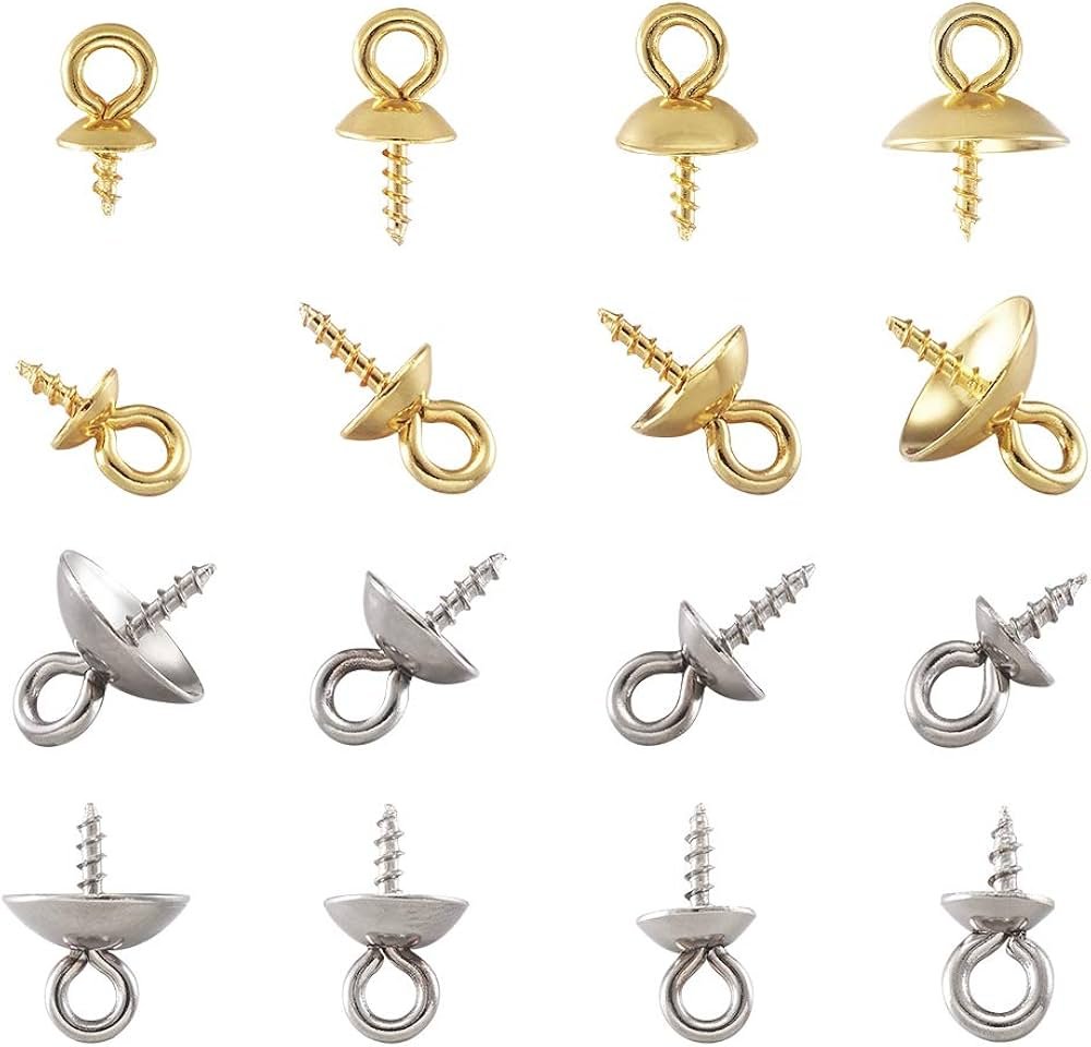 Craftdady Lot de 80 broches à visser en acier inoxydable pour ...