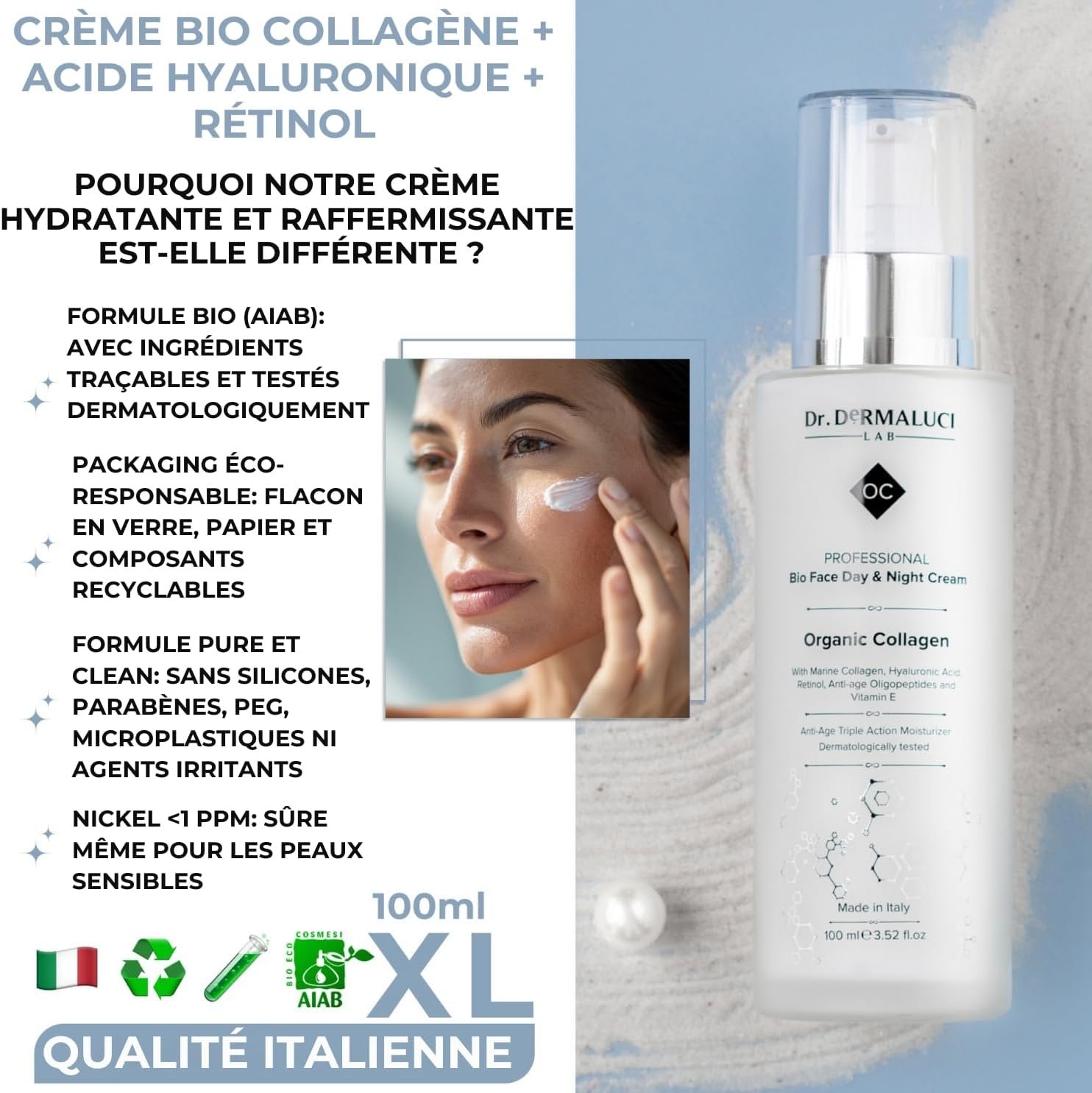 Creme Visage Hydratante 100ML BIO Anti Age, Anti