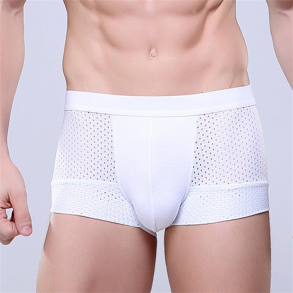 DGKaxiyaHM Men's Breathable Mesh Sports Underwear Mid Waist ...