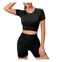 dohomiryo Women's Sportswear Sports Yoga Crop Top+Elastic ...