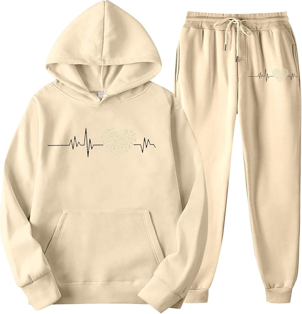 Eauptffy Women's Tracksuit Set 2 Pieces Tracksuit Autumn Winter ...