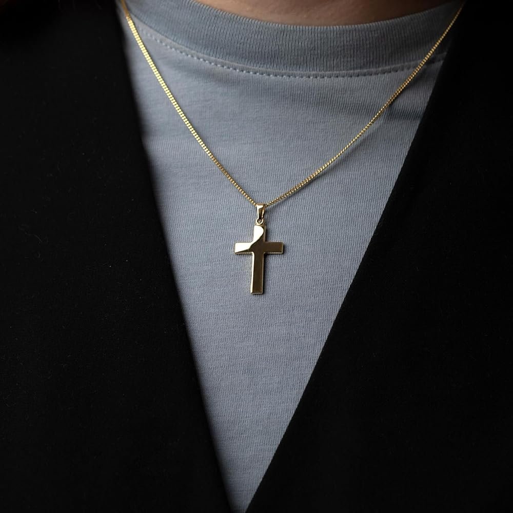 EDELIND Pendentif Croix Or 333, Hauteur 24 mm, Homme Femme ...