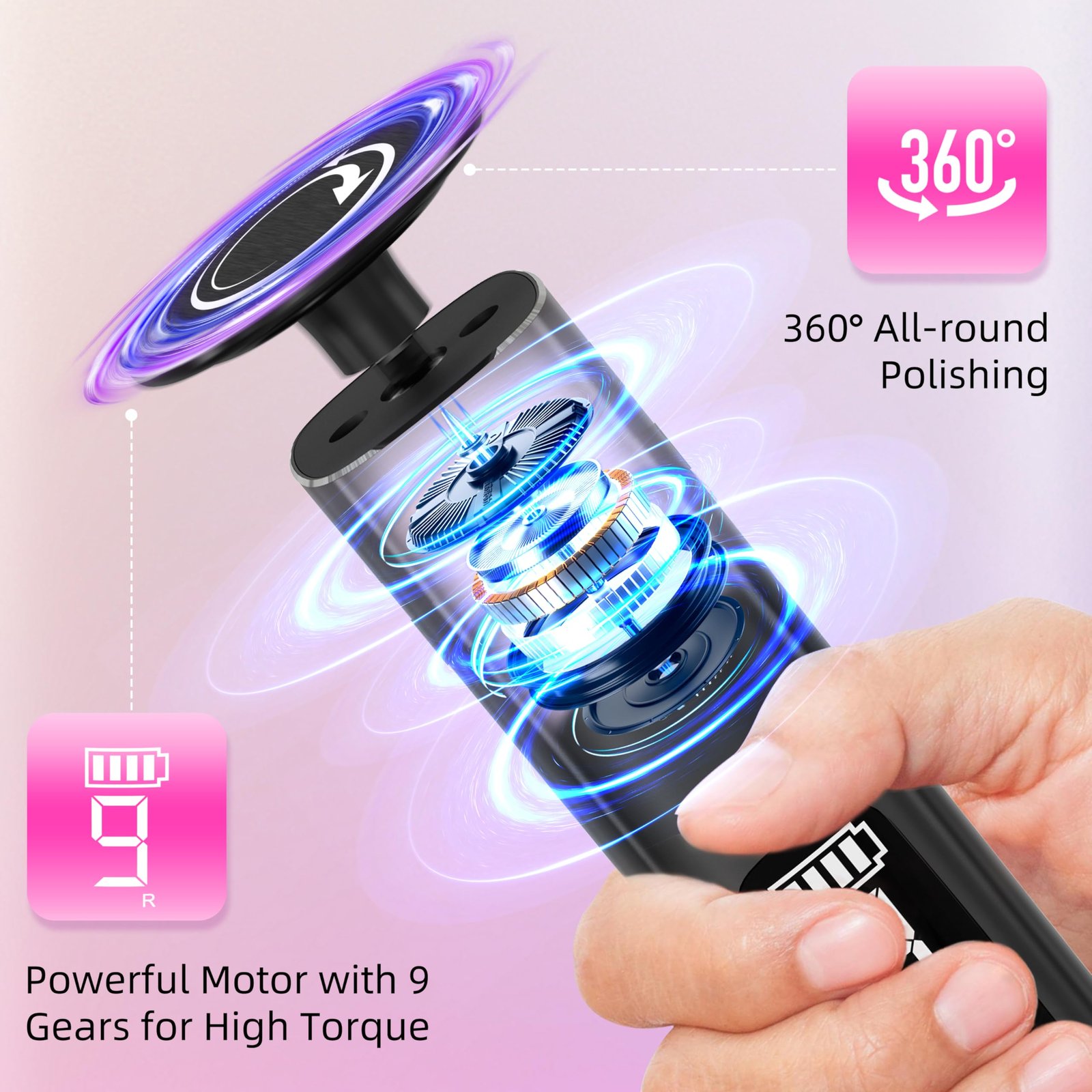 Electric Foot Callus Remover, 2-in-1 Scrubber, 9 Speed Levels ...