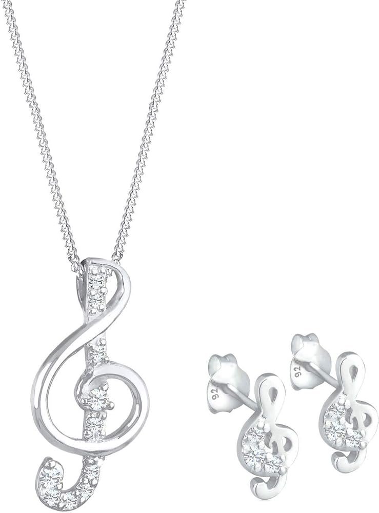 Elli - Parure Collier et Boucles d'Oreilles - Femme - Argent - 925/1000