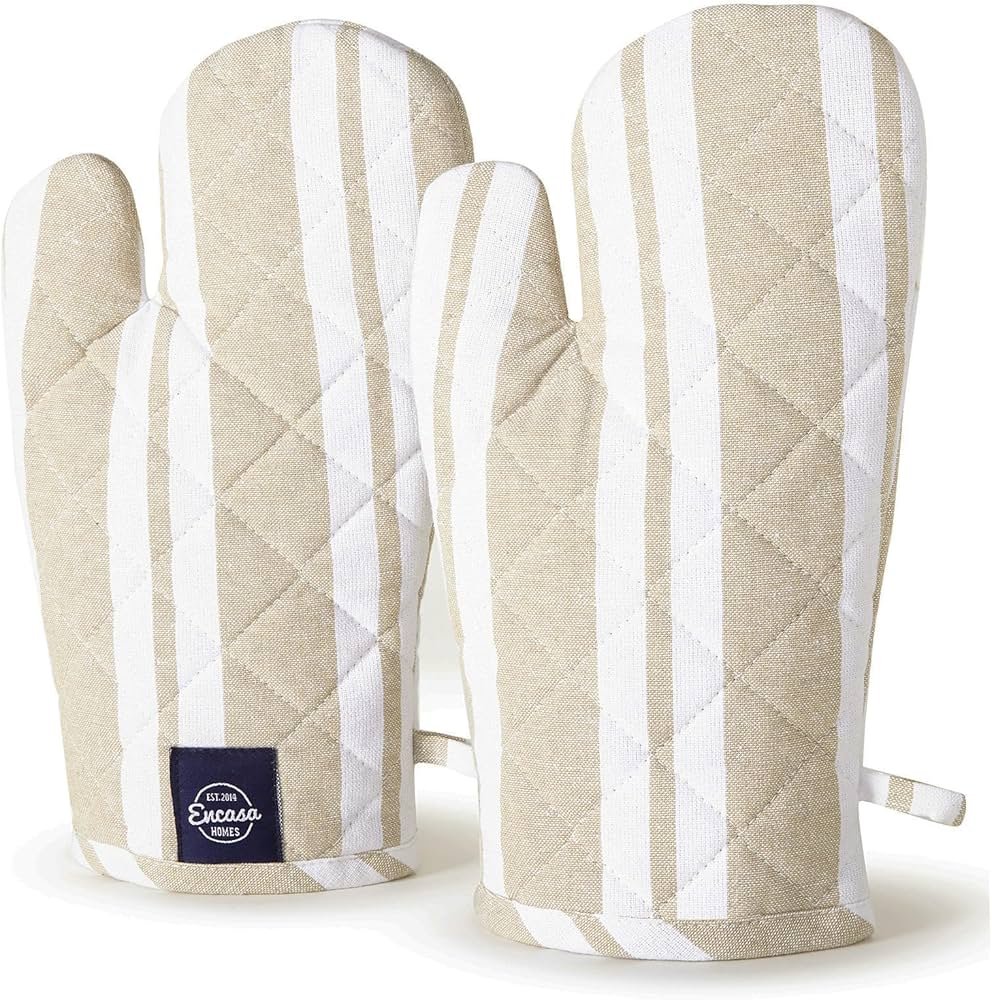 Encasa XO Heat Resistant Cotton Oven Gloves (Set of 2)