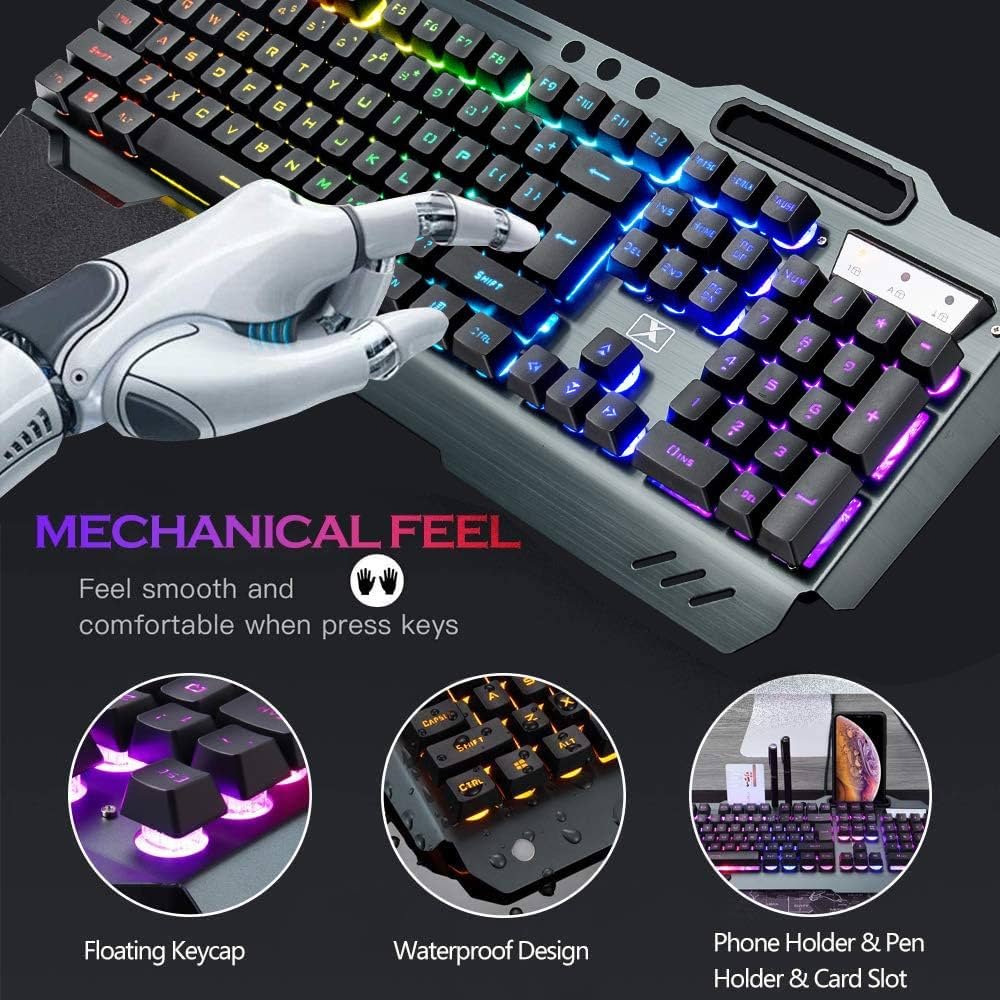 Ensemble combiné Clavier et Souris de Jeu sans Fil et Casque et ...