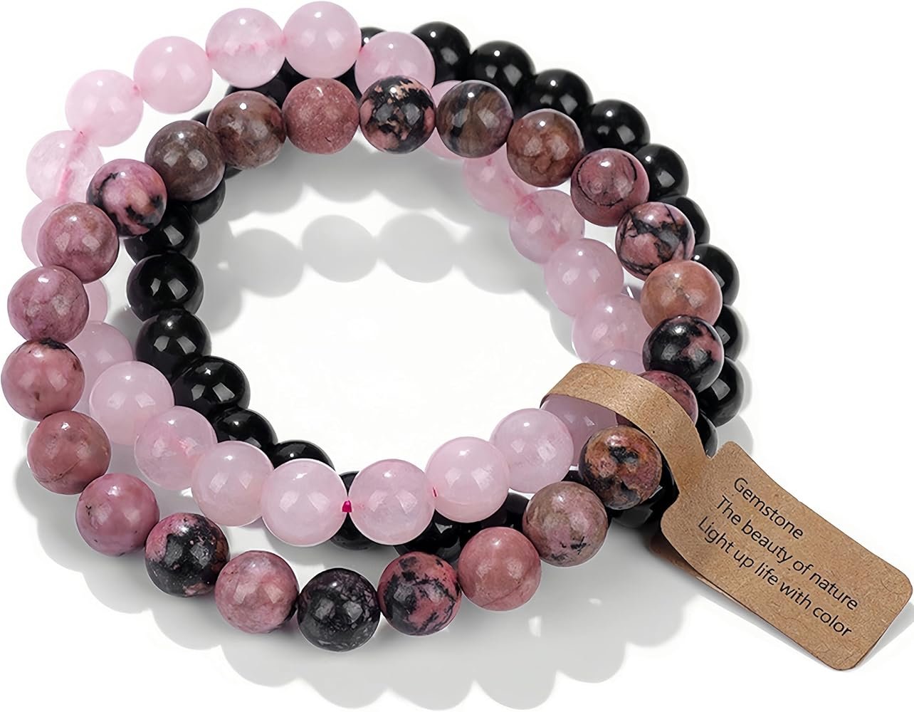 Ensemble Parure Pierre Naturelle de Bijoux pour Femme Bracelet ...