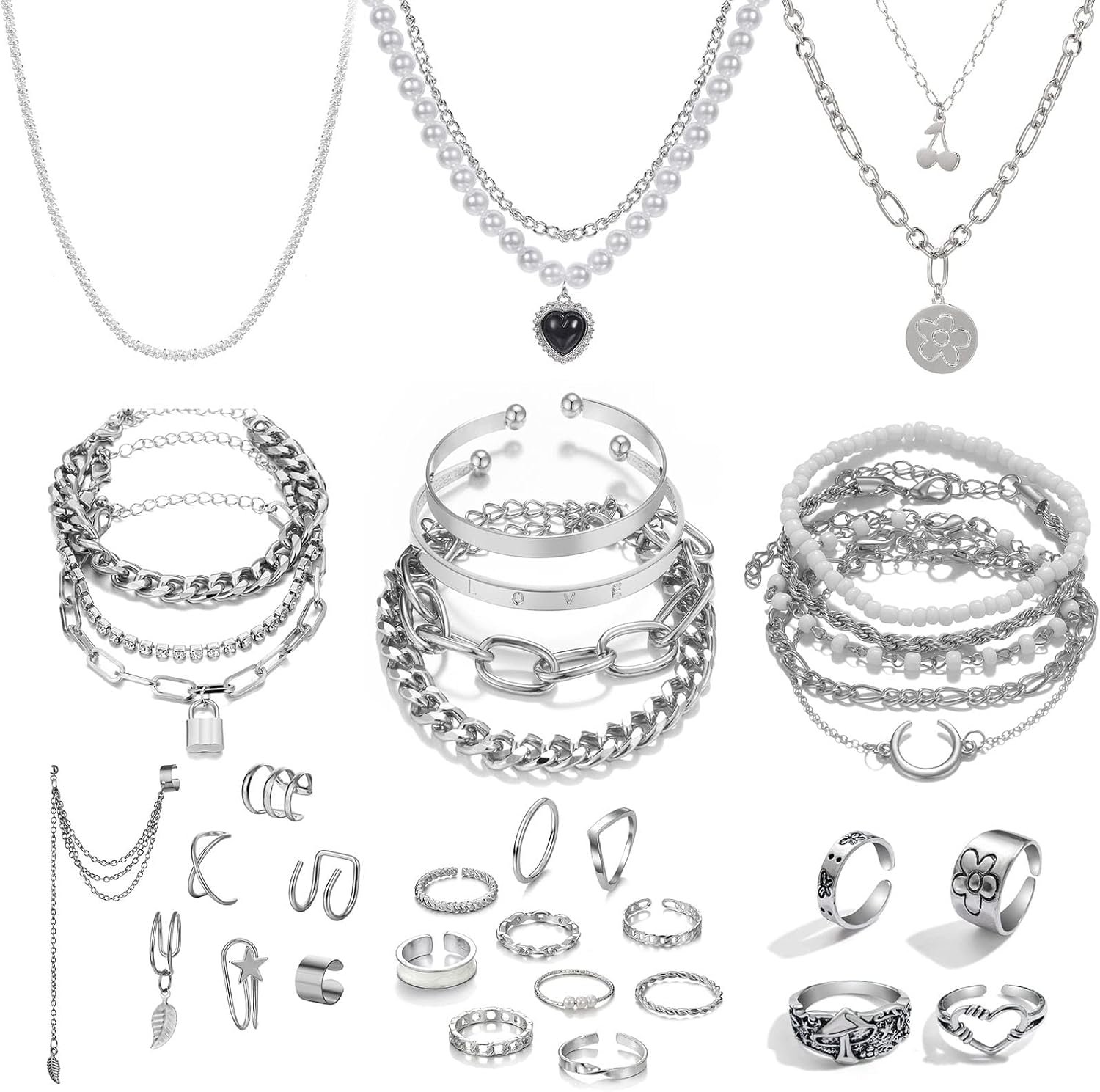 Ensembles collier bracelet et boucles