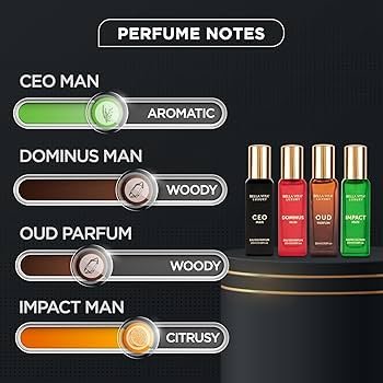 Ethnic Choice Luxury Man Perfume Gift Set 4x20 ML for Men with ...