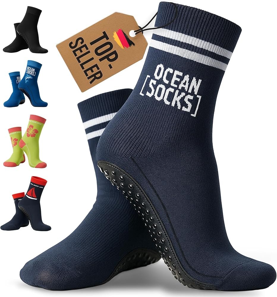 Extra Pocket | Non-slip Socks for Beach, Water, Hiking, Boating and ...