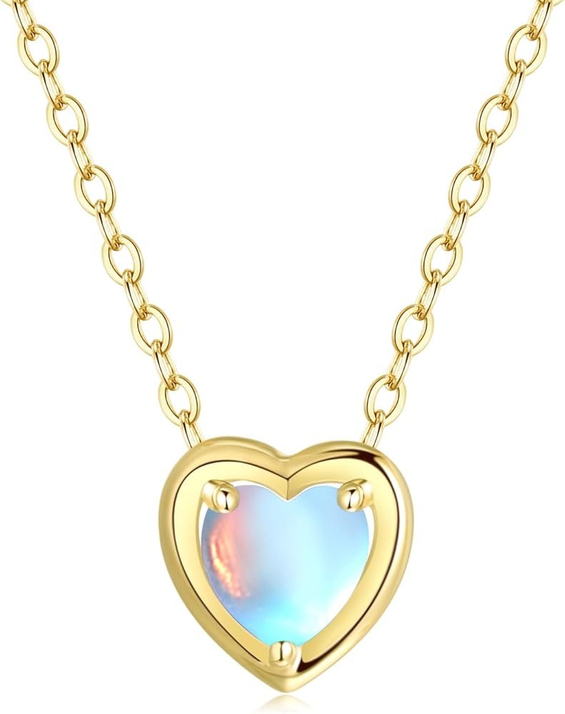 FANCIME Collier Pendentif Cœur Or Blanc 14 Carats (585/1000 ...