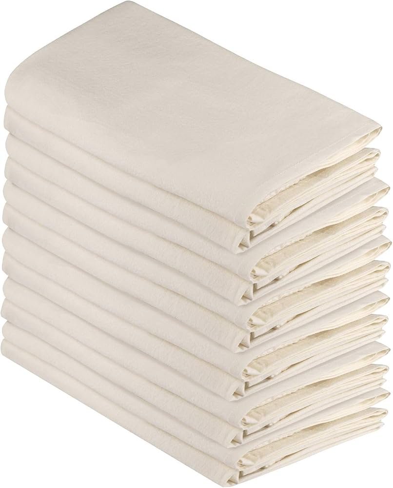 Flour Sack Dish Towels, 100% Cotton, Set of 12 (27 X 27 inches ...
