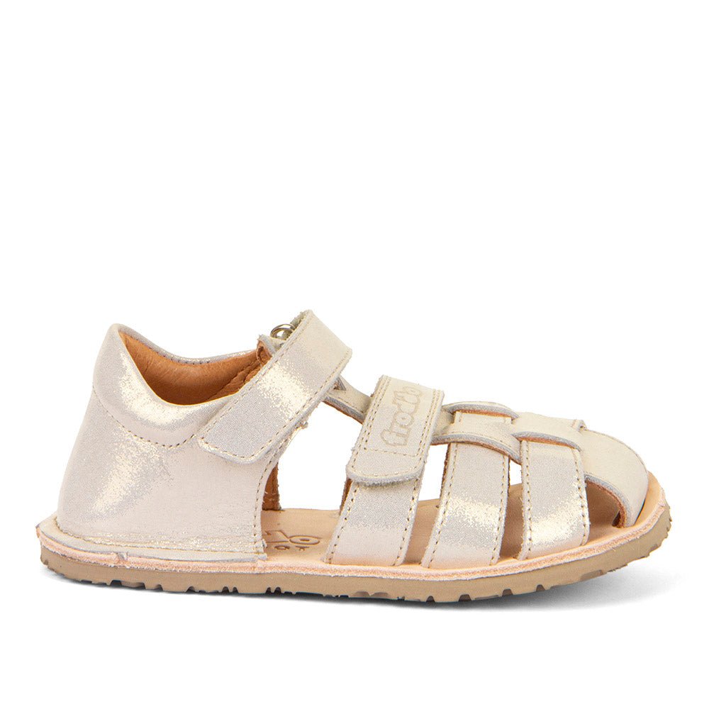 Froddo Barefoot sandals with straps in shiny matte gold leather ...
