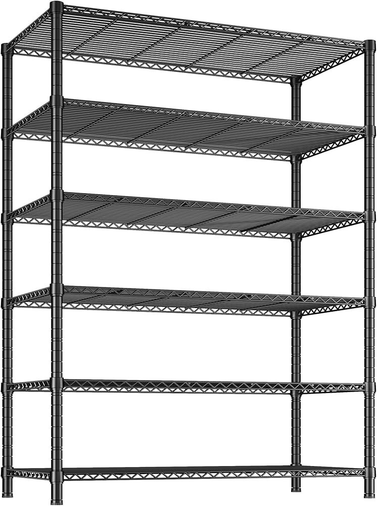 Garage Shelving Heavy Duty, Adjustable 6-Tier Metal Shelves For ...