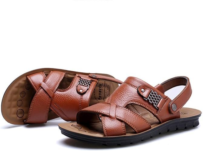 Generisch men's summer shoes, black, 43, leather, barefoot sandals ...