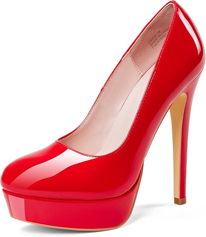 GENSHUO Escarpins Femme Stiletto à Talon Haut Aiguille Bout ...