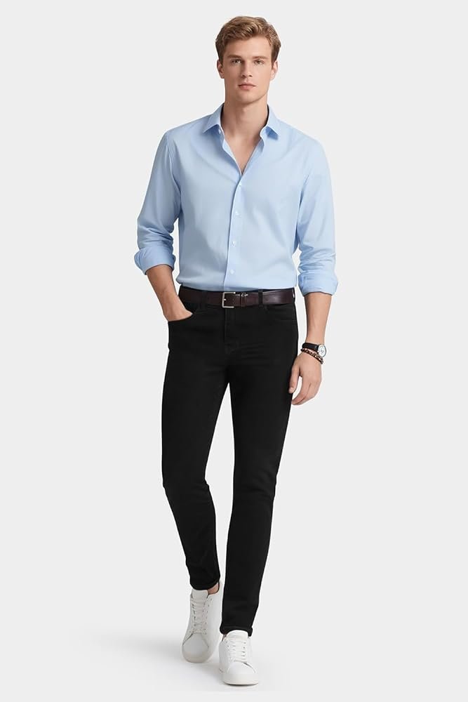 GINGTTO Jeans Homme Pantalon Skinny Élastique Slim ...