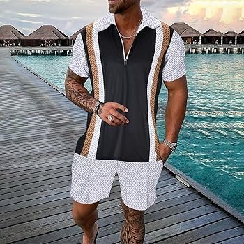 Harpily Sportswear Men's Versatile Shirt Beach Shorts Suit Tracksuit ...