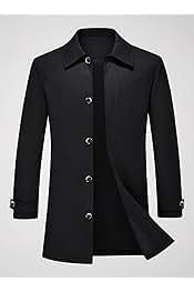 hiver pour Hommes Manteaux Slim Fit Vestes Taille 5XL, Noir, S 45 ...