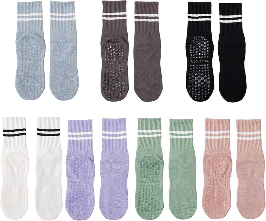Hojech Slipper Socks for Women Non Slip Skid Socks with Grips for ...