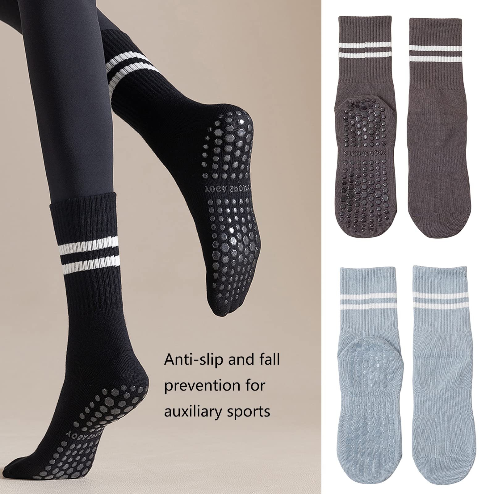 Hojech Slipper Socks for Women Non Slip Skid Socks with Grips for ...