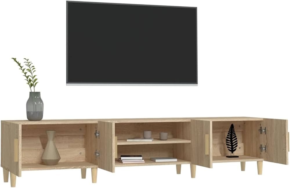 Homgoday Sonoma Oak TV Furniture 180x31.5x40cm Engineered ...