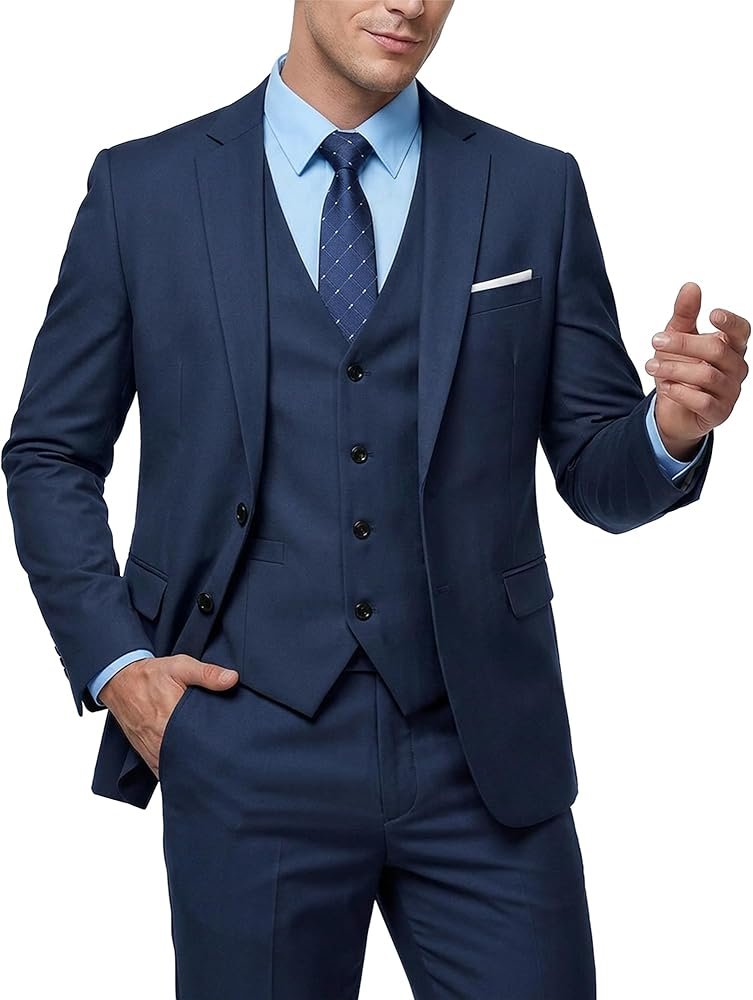 Hommes Lot de 3 costumes formels pour homme (Blazer+gilet+ ...